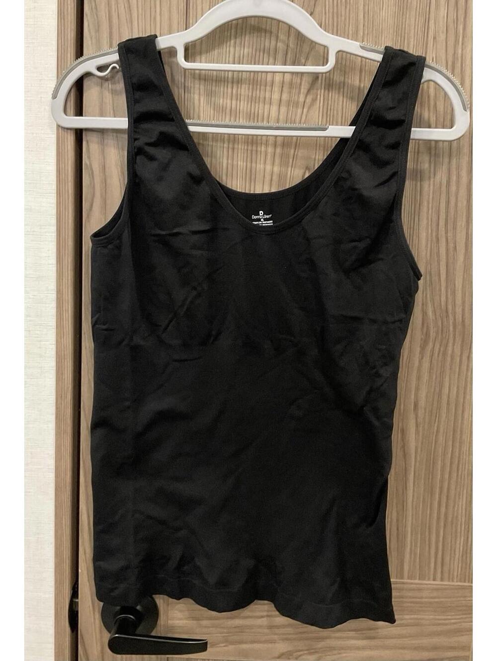 Donna Loren Womens Black Body Shaping Tank Size XL